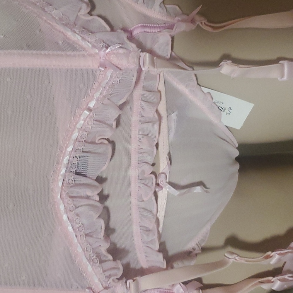 NWT Vintage La Senza Lingerie Corset Thong and Garter Belt Rare - Picture 3 of 11